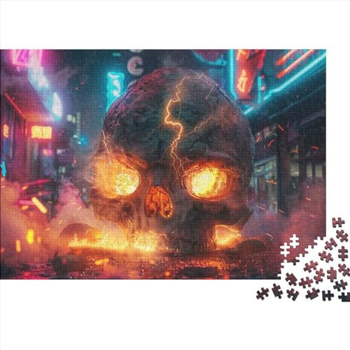 Skull Holzpuzzle 1000 Teile Erwachsenenpuzzle 1000 Teile 1000pcs (75x50cm) von CPXSEMAZA