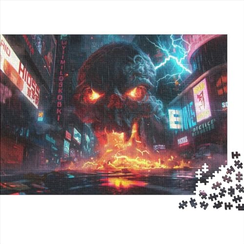 Skull Puzzle, 300 Teile Puzzle, Erwachsene Puzzle, Einzigartiges Puzzle, Familienpuzzle, Denkspiel 300pcs (40x28cm) von CPXSEMAZA