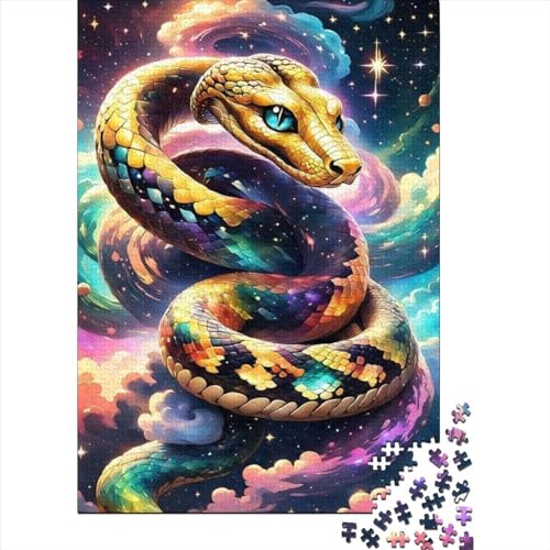 Snake Jigsaw Puzzle Für Sohn/Kinder Familie Zusammen 300 Schlafzimmer Dekoration Puzzles Erwachsene 300 Stück Holz Puzzle Spiel Kinder Geschenk 300pcs (40x28cm) von CPXSEMAZA