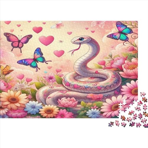 Snakes and Butterflies 3D-Puzzles 300 Teile Für Erwachsene Puzzles Für Erwachsene 300 Teile Puzzle Lernspiele Ungelöstes Puzzle 300pcs (40x28cm) von CPXSEMAZA