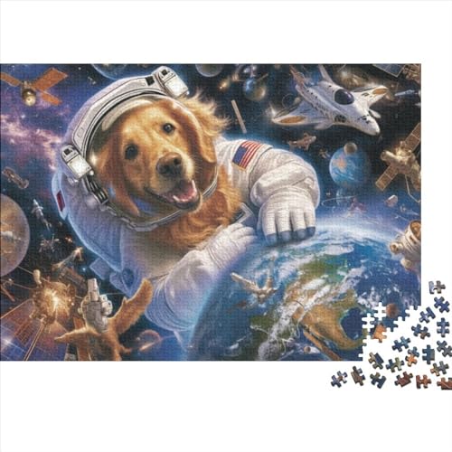 Space Adventure Dog Puzzles Für Erwachsene 300 Teile 300 Teile Puzzles Impossible Puzzle 300 Teile Puzzles Spielzeug Und Spiele 300pcs (40x28cm) von CPXSEMAZA