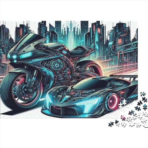 Sports Cars and Moto Puzzle, 300 Teile Puzzle, Erwachsene Puzzle, Einzigartiges Puzzle, Familienpuzzle, Denkspiel 300pcs (40x28cm) von CPXSEMAZA