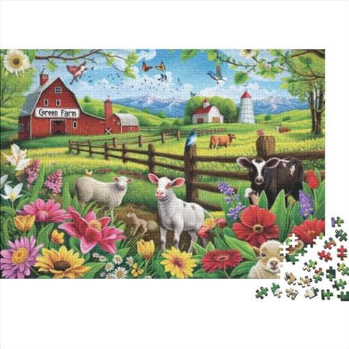 Spring Farm Holzpuzzle 1000 Teile | Einzigartiges Puzzle | Puzzles Für Erwachsene 1000pcs (75x50cm) von CPXSEMAZA