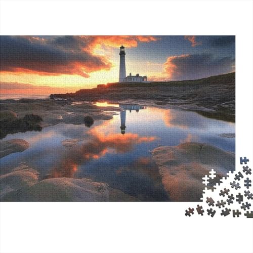 St Mary Lighthouse 300-teiliges Puzzle Für Erwachsene, Familie Oder Kinder, Puzzle-Spielzeug, Lernspiele, Stressabbau-Puzzles, Einzigartige Heimdekoration Und Geschenke 300pcs (40x28cm) von CPXSEMAZA