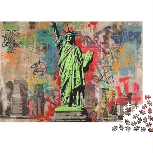 Statue of Liberty 300 Teile Puzzlepuzzle 300 Teile Erwachsene Impossible Puzzle Erwachsenenpuzzle Ab 14 Jahren 300pcs (40x28cm) von CPXSEMAZA