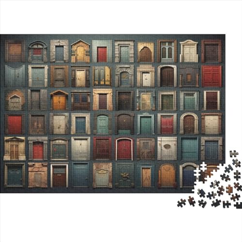 Strange Coloured Doors Jigsaw Puzzle Für Sohn/Kinder Familie Zusammen 300 Schlafzimmer Dekoration Puzzles Erwachsene 300 Stück Holz Puzzle Spiel Kinder Geschenk 300pcs (40x28cm) von CPXSEMAZA