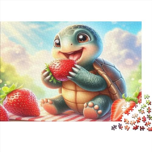 Strawberry Turtle Puzzle, 1000 Teile Puzzle, Erwachsene Puzzle, Einzigartiges Puzzle, Familienpuzzle, Denkspiel 1000pcs (75x50cm) von CPXSEMAZA