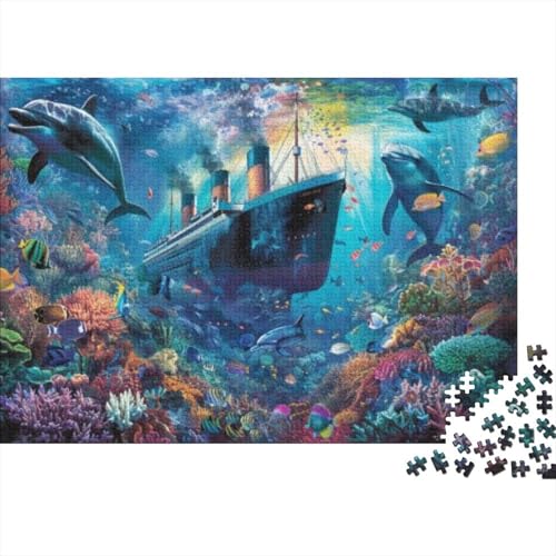 Submarine Cruise Ship 1000 Teile Holzpuzzle Für Erwachsene Puzzle 1000 Teile Heimdekorationspuzzle 1000 Puzzles Für Erwachsene Spielzeug Und Spiele 1000pcs (75x50cm) von CPXSEMAZA