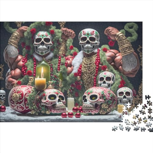 Sugar Skull Jigsaw Puzzle Für Sohn/Kinder Familie Zusammen 1000 Schlafzimmer Dekoration Puzzles Erwachsene 1000 Stück Holz Puzzle Spiel Kinder Geschenk 1000pcs (75x50cm) von CPXSEMAZA