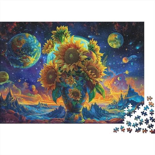 Sunflower Puzzle, 300 Teile Puzzle, Erwachsene Puzzle, Einzigartiges Puzzle, Familienpuzzle, Denkspiel 300pcs (40x28cm) von CPXSEMAZA