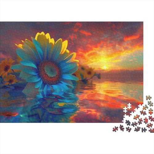 Sunset Sunflower Puzzles 300 Teile Für Erwachsene Puzzles Für Erwachsene 300 Teile Puzzle Lernspiele Heimdekoration Puzzle 300pcs (40x28cm) von CPXSEMAZA