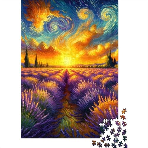 Sunset Violet 1000 Teile,Impossible Puzzle,Geschicklichkeitsspiel Für Die Ganze Familie, Farbenfrohes Legespiel, Erwachsenenpuzzle Ab 14 Jahren 1000pcs (75x50cm) von CPXSEMAZA