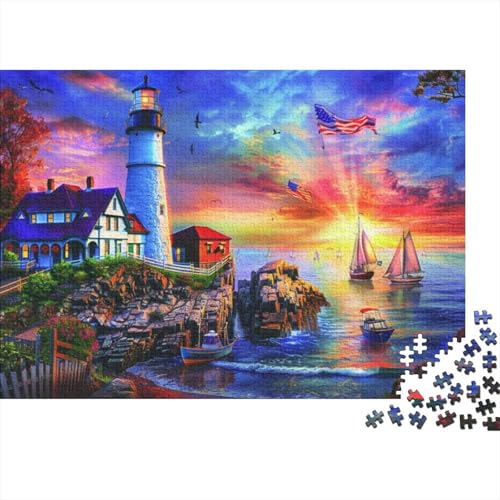 Sunset by The Sea 500-teilige Puzzles Für Erwachsene. Puzzles Mit 500 Teilen. Anspruchsvolle Puzzles Für Erwachsene. 500-teilige Puzzles Für Erwachsene. Spielzeug Und Spiele 500pcs (52x38cm) von CPXSEMAZA