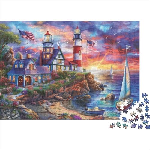 Sunset by The Sea Puzzle, 300 Teile Puzzle, Erwachsene Puzzle, Einzigartiges Puzzle, Familienpuzzle, Denkspiel 300pcs (40x28cm) von CPXSEMAZA