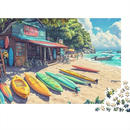 Surf Shack Puzzles Für Erwachsene 1000 Teile Puzzle 1000 Teile Impossible Puzzle 1000 Puzzles Für Erwachsene Spielzeug Und Spiele 1000pcs (75x50cm) von CPXSEMAZA