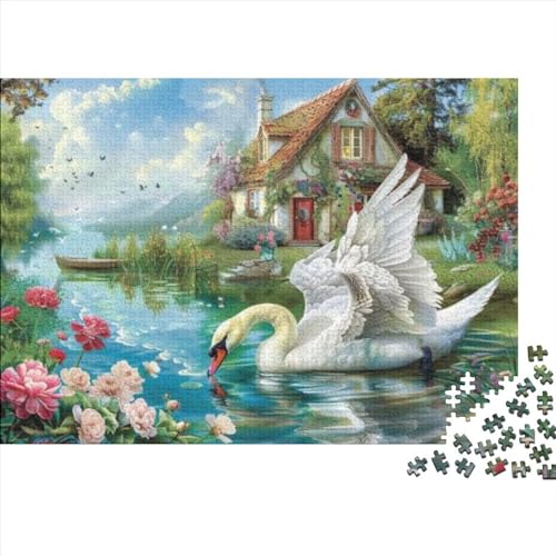 Swan Lake Puzzle, 300 Teile Puzzle, Erwachsene Puzzle, Einzigartiges Puzzle, Familienpuzzle, Denkspiel 300pcs (40x28cm) von CPXSEMAZA