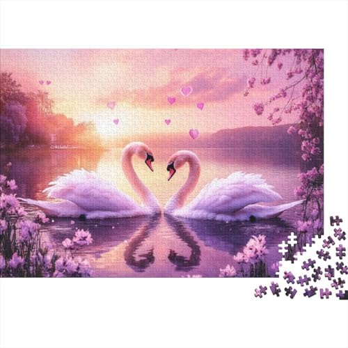 Swan Puzzle, 1000 Teile Puzzle, Erwachsene Puzzle, Einzigartiges Puzzle, Familienpuzzle, Denkspiel 1000pcs (75x50cm) von CPXSEMAZA