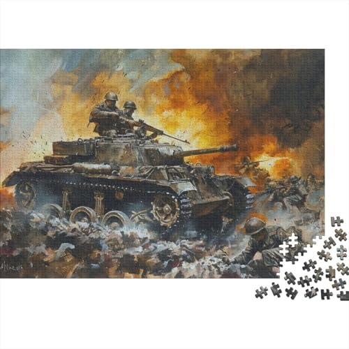 Tank Puzzle, 300 Teile Puzzle, Erwachsene Puzzle, Einzigartiges Puzzle, Familienpuzzle, Denkspiel 300pcs (40x28cm) von CPXSEMAZA