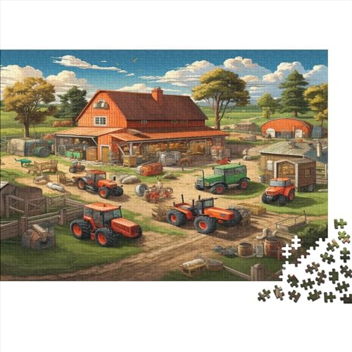 Tractor Inside The Farm Jigsaw Puzzle Für Sohn/Kinder Familie Zusammen 1000 Schlafzimmer Dekoration Puzzles Erwachsene 1000 Stück Holz Puzzle Spiel Kinder Geschenk 1000pcs (75x50cm) von CPXSEMAZA