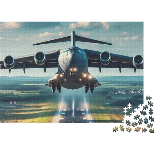 Transport Aircraft Jigsaw Puzzle Für Sohn/Kinder Familie Zusammen 500 Schlafzimmer Dekoration Puzzles Erwachsene 500 Stück Holz Puzzle Spiel Kinder Geschenk 500pcs (52x38cm) von CPXSEMAZA