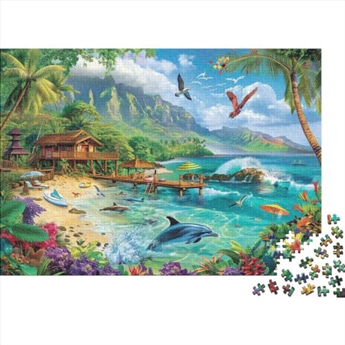 Tropical Holiday Puzzles 1000 Teile Für Erwachsene Puzzles Für Erwachsene 1000 Teile Puzzle Lernspiele Heimdekoration Puzzle 1000pcs (75x50cm) von CPXSEMAZA