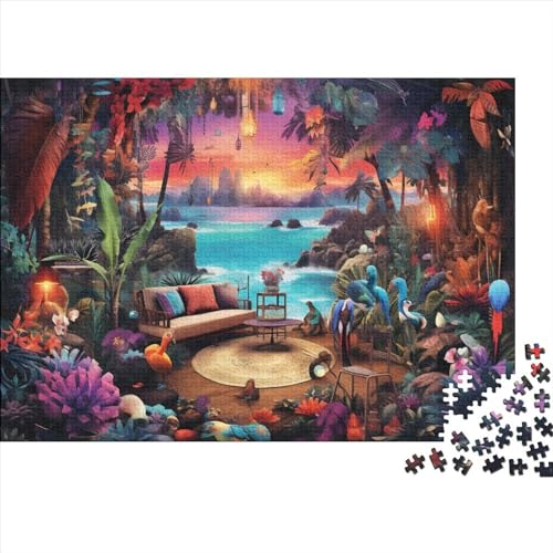 Tropical Resort Island 3D-Puzzles 300 Teile Für Erwachsene Puzzles Für Erwachsene 300 Teile Puzzle Lernspiele Ungelöstes Puzzle 300pcs (40x28cm) von CPXSEMAZA