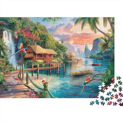 Tropical Resort Island Puzzle, 1000 Teile Puzzle, Erwachsene Puzzle, Einzigartiges Puzzle, Familienpuzzle, Denkspiel 1000pcs (75x50cm) von CPXSEMAZA