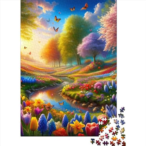 Tulip Landscape Puzzle 1000 Teilepuzzle Erwachsene 1000 Teile Geschicklichkeitsspiel Für Die Ganze FamilieErwachsenenpuzzle Ab 14 Jahren 1000pcs (75x50cm) von CPXSEMAZA