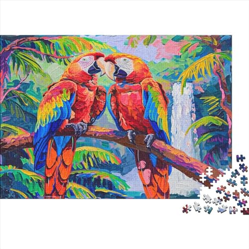 Two Parrots Puzzle, 1000 Teile Puzzle, Erwachsene Puzzle, Einzigartiges Puzzle, Familienpuzzle, Denkspiel 1000pcs (75x50cm) von CPXSEMAZA