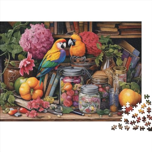 Two Parrots Puzzle, 300 Teile Puzzle, Erwachsene Puzzle, Einzigartiges Puzzle, Familienpuzzle, Denkspiel 300pcs (40x28cm) von CPXSEMAZA