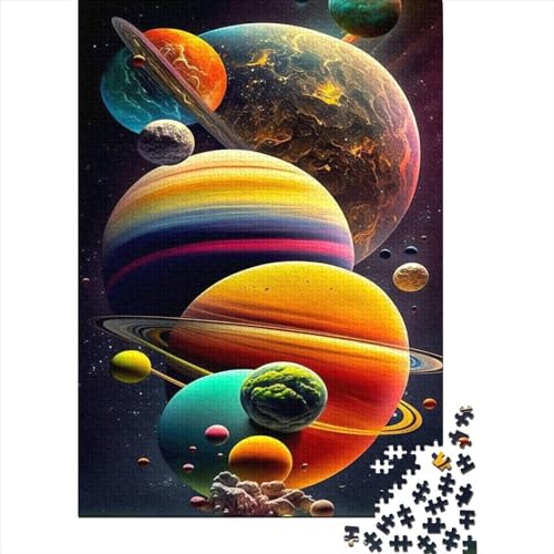 Universe Jigsaw Puzzle Für Sohn/Kinder Familie Zusammen 500 Schlafzimmer Dekoration Puzzles Erwachsene 500 Stück Holz Puzzle Spiel Kinder Geschenk 500pcs (52x38cm) von CPXSEMAZA