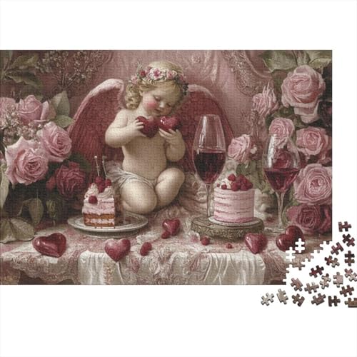 Valentine's Day Angel Puzzle 1000 Teile Für Erwachsene Puzzles Für Erwachsene 1000-teiliges Puzzle Lernspiele Romantic Valentine's Day Heimdekorationspuzzle 1000pcs (75x50cm) von CPXSEMAZA