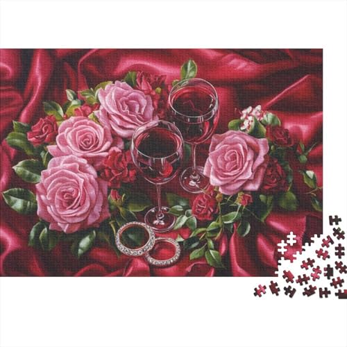 Valentine's Day Theme Puzzle Für Erwachsene 1000 Teile Romantic Rose Puzzle 1000 Teile Für Erwachsene Geschenke 1000pcs (75x50cm) von CPXSEMAZA