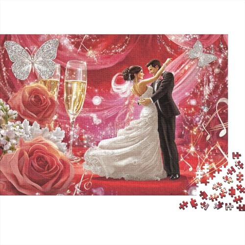 Valentine's Day Theme1000-teiliges Puzzle Für Erwachsene Und Kinder Ab 12 Jahren -Romantic Rose 1000pcs (75x50cm) von CPXSEMAZA