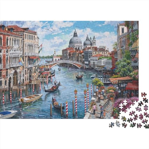 Venice Water City Puzzle, 300 Teile Puzzle, Erwachsene Puzzle, Einzigartiges Puzzle, Familienpuzzle, Denkspiel 300pcs (40x28cm) von CPXSEMAZA