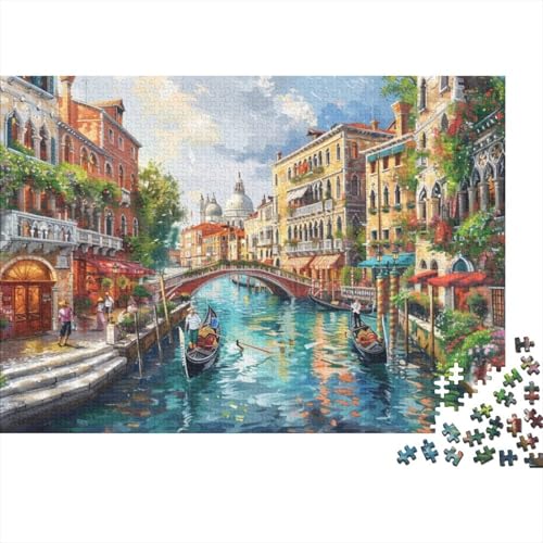 Venice Water City Puzzle, 300 Teile Puzzle, Erwachsene Puzzle, Einzigartiges Puzzle, Familienpuzzle, Denkspiel 300pcs (40x28cm) von CPXSEMAZA