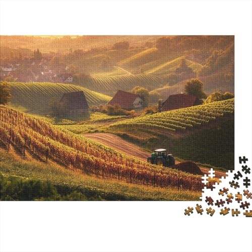 Vineyards at Sunset Puzzle, 1000 Teile Puzzle, Erwachsene Puzzle, Einzigartiges Puzzle, Familienpuzzle, Denkspiel 1000pcs (75x50cm) von CPXSEMAZA