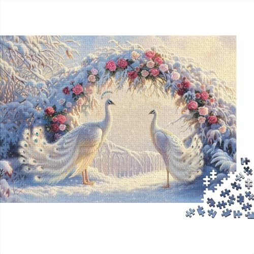 White Peacock 1000 Jigsaw Puzzle Geburtstagsgeschenk Personalisierte Familie Puzzles 1000 Stück Holz Wandkunst Home Decor 1000pcs (75x50cm) von CPXSEMAZA