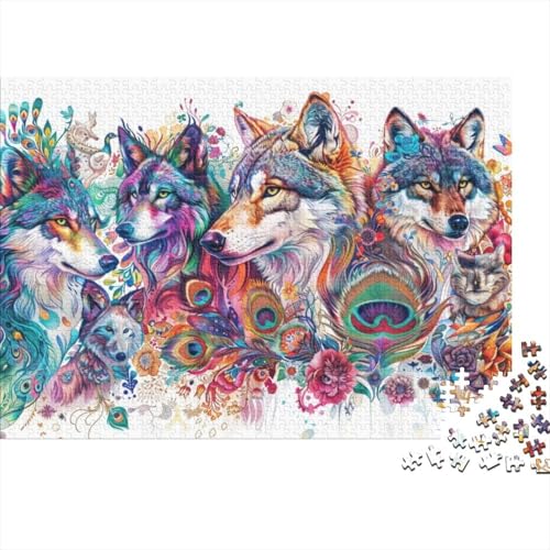 Wild Wolf Puzzle, 300 Teile Puzzle, Erwachsene Puzzle, Einzigartiges Puzzle, Familienpuzzle, Denkspiel 300pcs (40x28cm) von CPXSEMAZA