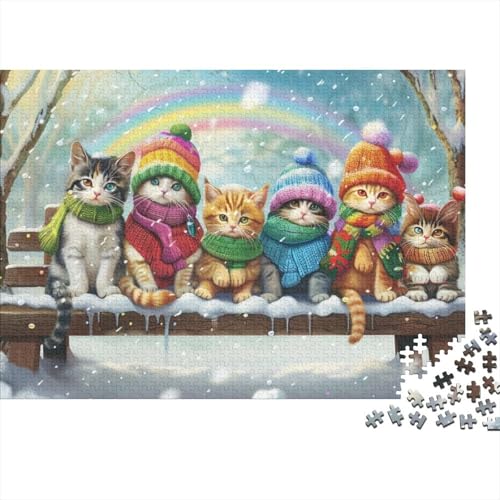 Winter Cat Puzzles Für Erwachsene 300 Teile Puzzles Für Erwachsene, Puzzle 300 Teile Für Erwachsene Anspruchsvolle Puzzlespiele 300pcs (40x28cm) von CPXSEMAZA