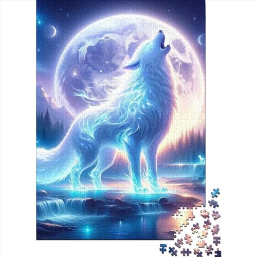 Wolf 1000 Teile Holzpuzzle Für Erwachsene Puzzle 1000 Teile Heimdekorationspuzzle 1000 Puzzles Für Erwachsene Spielzeug Und Spiele 1000pcs (75x50cm) von CPXSEMAZA