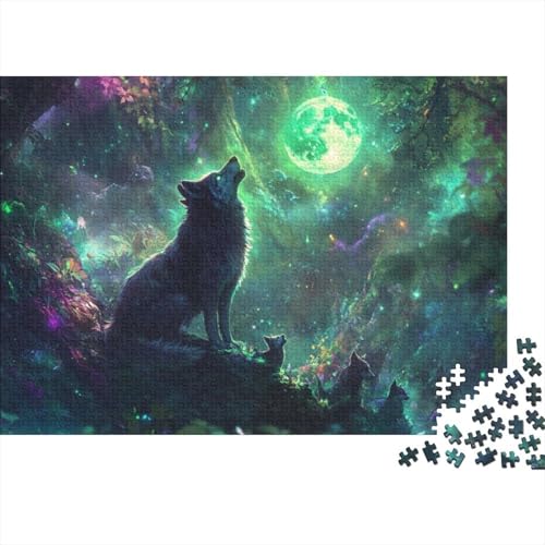 Wolf 300-teiliges Puzzle Für Erwachsene Und Kinder Ab 12 Jahren – Tolles Geburtstagsgeschenk Für Erwachsene 300pcs (40x28cm) von CPXSEMAZA