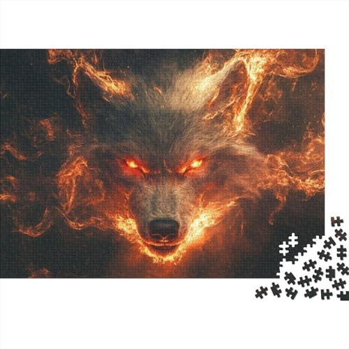 Wolf Holzpuzzle 1000 Teile Erwachsenenpuzzle 1000 Teile 1000pcs (75x50cm) von CPXSEMAZA