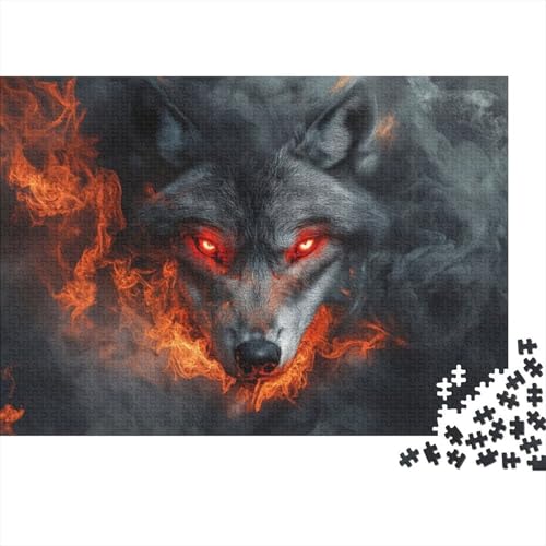 Wolf Jigsaw Puzzle Für Sohn/Kinder Familie Zusammen 1000 Schlafzimmer Dekoration Puzzles Erwachsene 1000 Stück Holz Puzzle Spiel Kinder Geschenk 1000pcs (75x50cm) von CPXSEMAZA