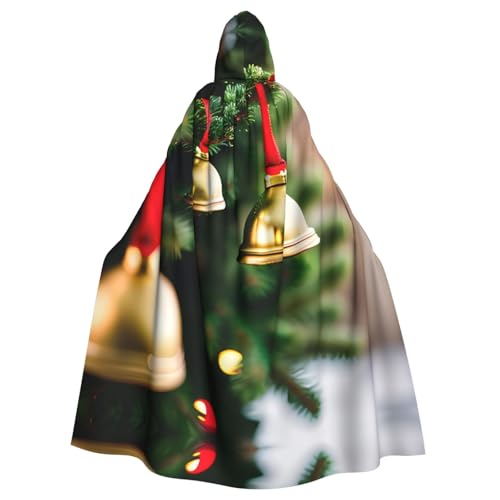 Unisex Halloween Kapuzenumhang - Weihnachtsbaum und Glocken Volldruck Erwachsenenkostüm Umhang für Cosplay, Party und Themenveranstaltungen Unisex Halloween Kapuzenumhang - Weihnachtsbaum und Glocken Volldruck Erwachsenenkostüm Umhang für Cosplay, Party und Themenveranstaltungen von CPyuqw