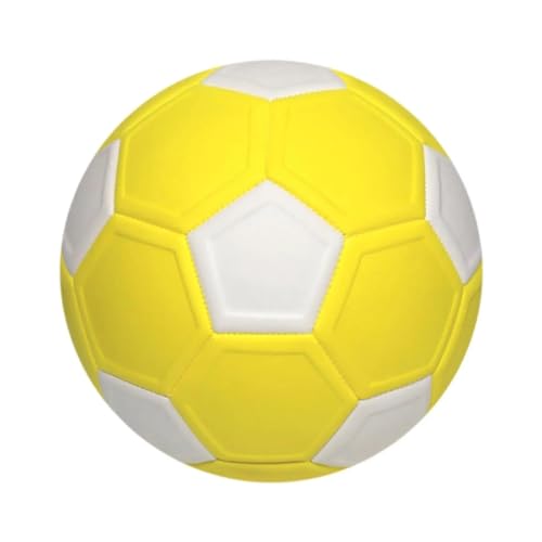 CQJJXKYC Ausrüstung: Leichter, wasserabweisender Fußball, offizieller Spielball für Club-Trainings-Hallenteams fußball Training Hallenfußballtraining(Yellow and White) von CQJJXKYC