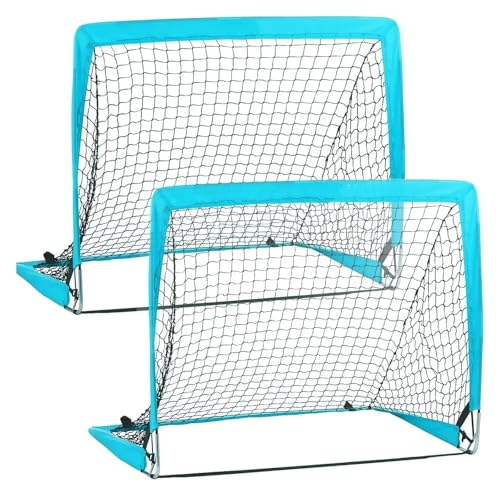 CQJJXKYC Kinder-Fußballtor-Set für Hinterhof-Indoor-Outdoor-Teamspiele, tragbare Pop-Up-Übungs-Fußballtore fußball Training Hallenfußballtraining(Light Green) von CQJJXKYC