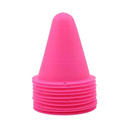 Weiche Kunststoff-Agility-Feldmarkierung für Fußball-, Basketball-, Fußball-Indoor- oder Outdoor-Skating-Trainingshütchen fußball Training Hallenfußballtraining(Pink) von CQJJXKYC