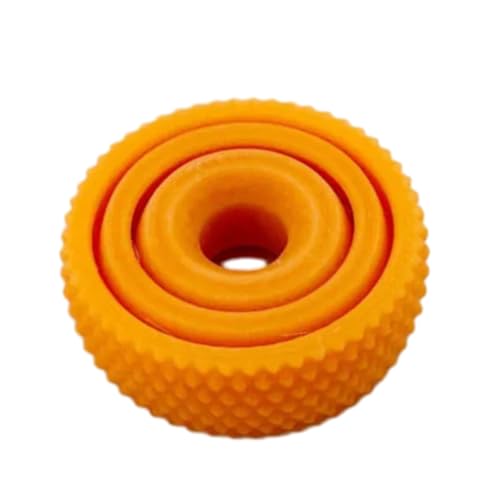 3D-Rotationsball-Spielzeug, lustiger 3D-Spinner-Ball mit unendlichem Flip, Finger-Gyro-Spielzeug zur Linderung von Angstzuständen, rotierender Ball als Schreibtischspielzeug, Zappelball (Orange) von CQSVUJ