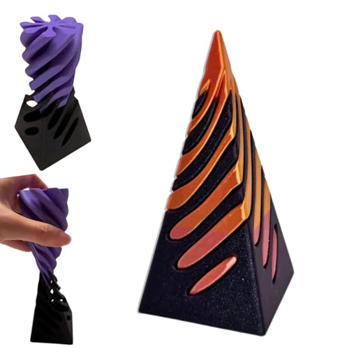 Impossible Pyramid Passthrough Sculpture,3D Printed Spiral Cone Toy,Pass Through Pyramid Fidget Toy, Egyptian Pyramid Display Statue,Stress Relief Desk Toy (#1) von CQSVUJ